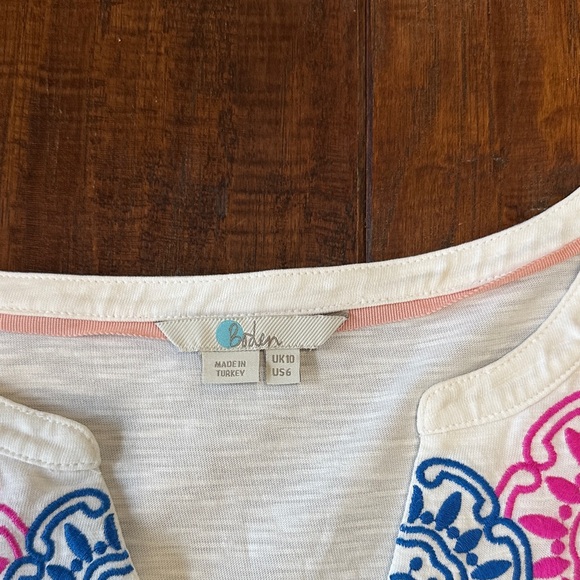 Boden Eda Embroidered Jersey Tunic Dress - Picture 2 of 5